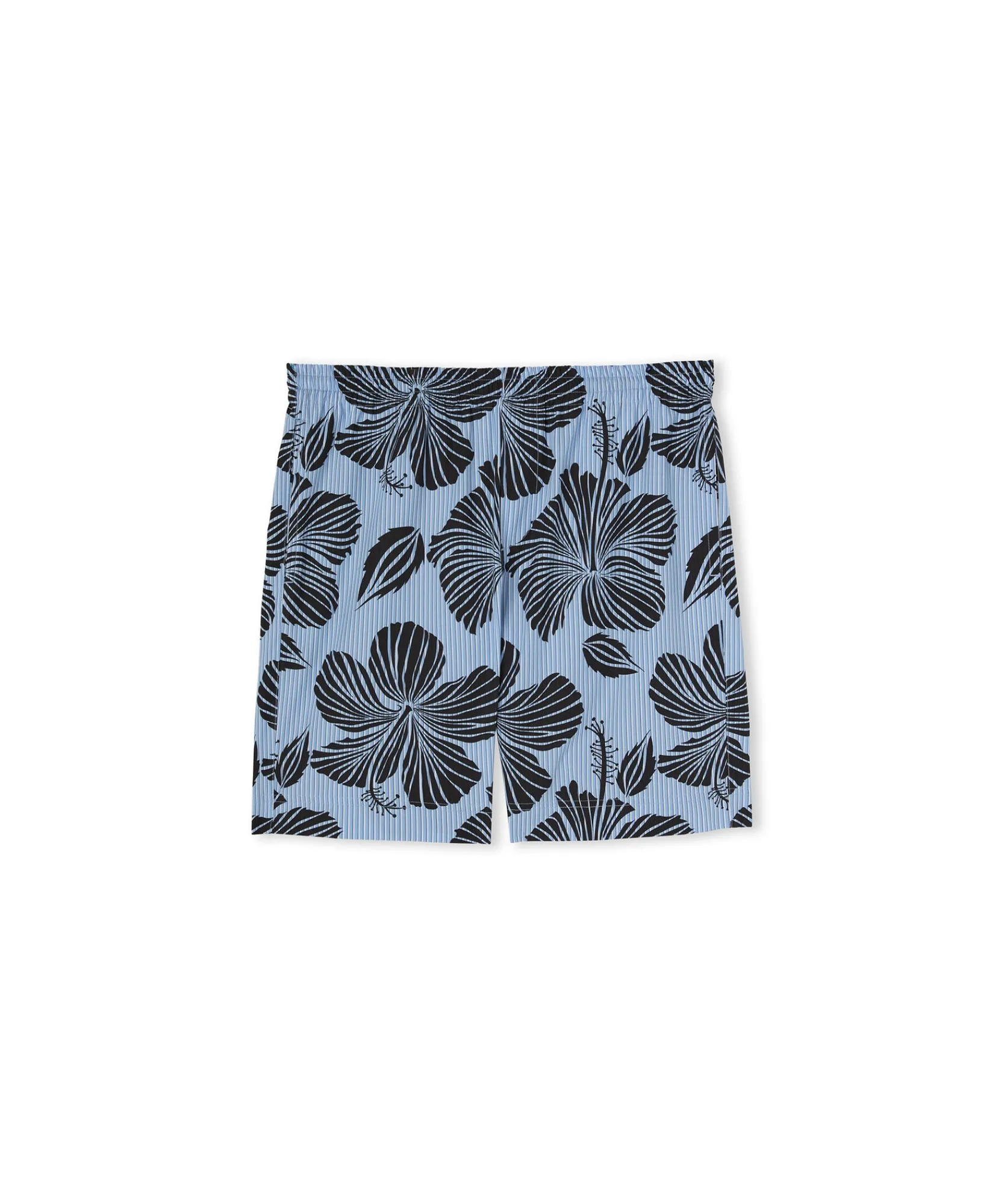 Bermuda In Cotone Popeline Bacchettato Con Stampa "Hibiscus"^MSGM Outlet