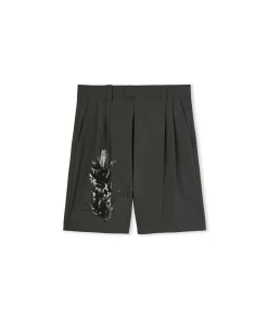 Bermuda Tailoring In Fresco Lana Con Stampa Artigianale "Pineapple"^MSGM Online