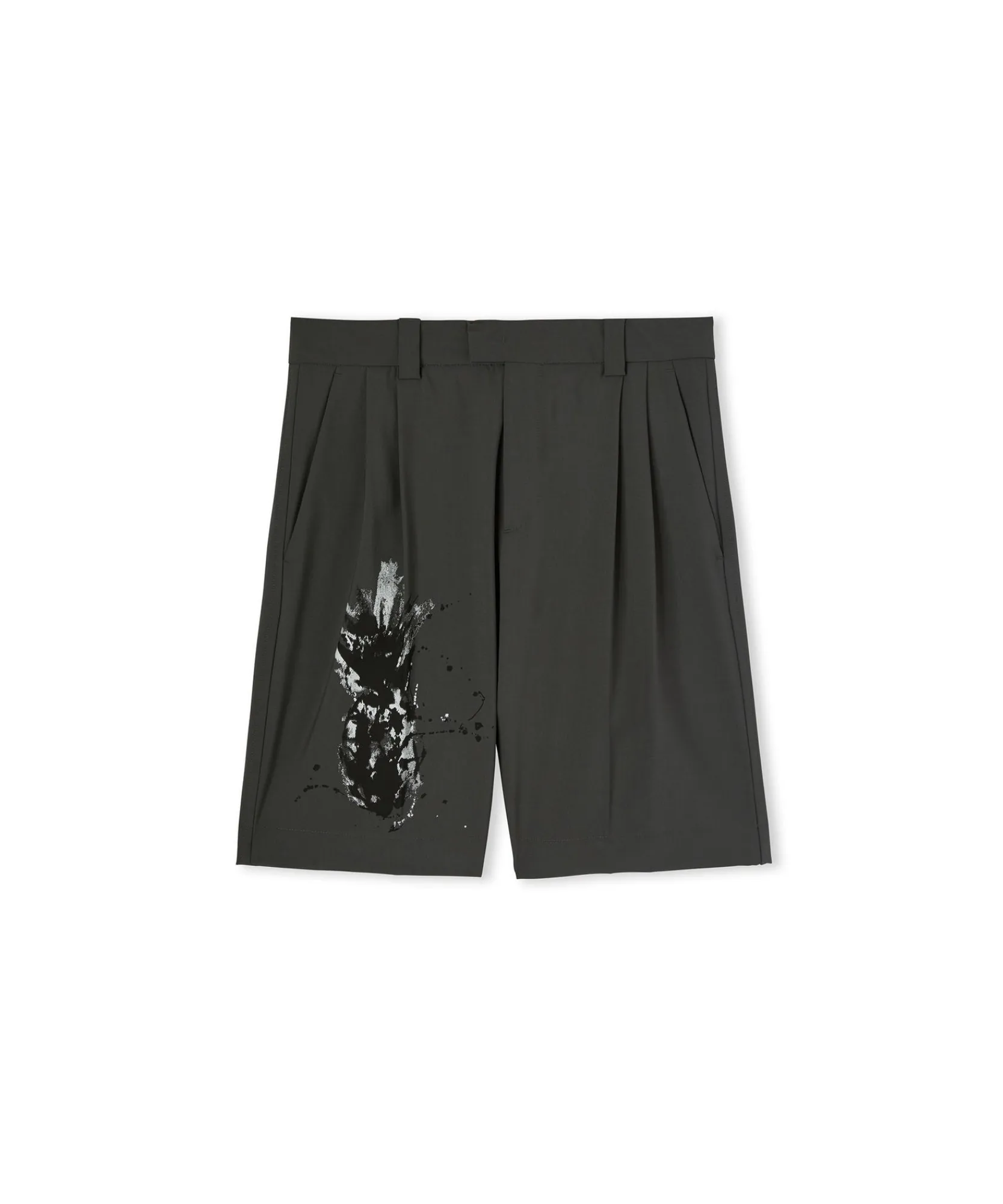 Bermuda Tailoring In Fresco Lana Con Stampa Artigianale "Pineapple"^MSGM Store