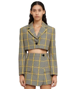 Blazer Crop In Pop Prince Of Wales^MSGM Flash Sale