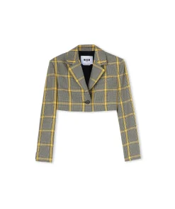 Blazer Crop In Pop Prince Of Wales^MSGM Flash Sale