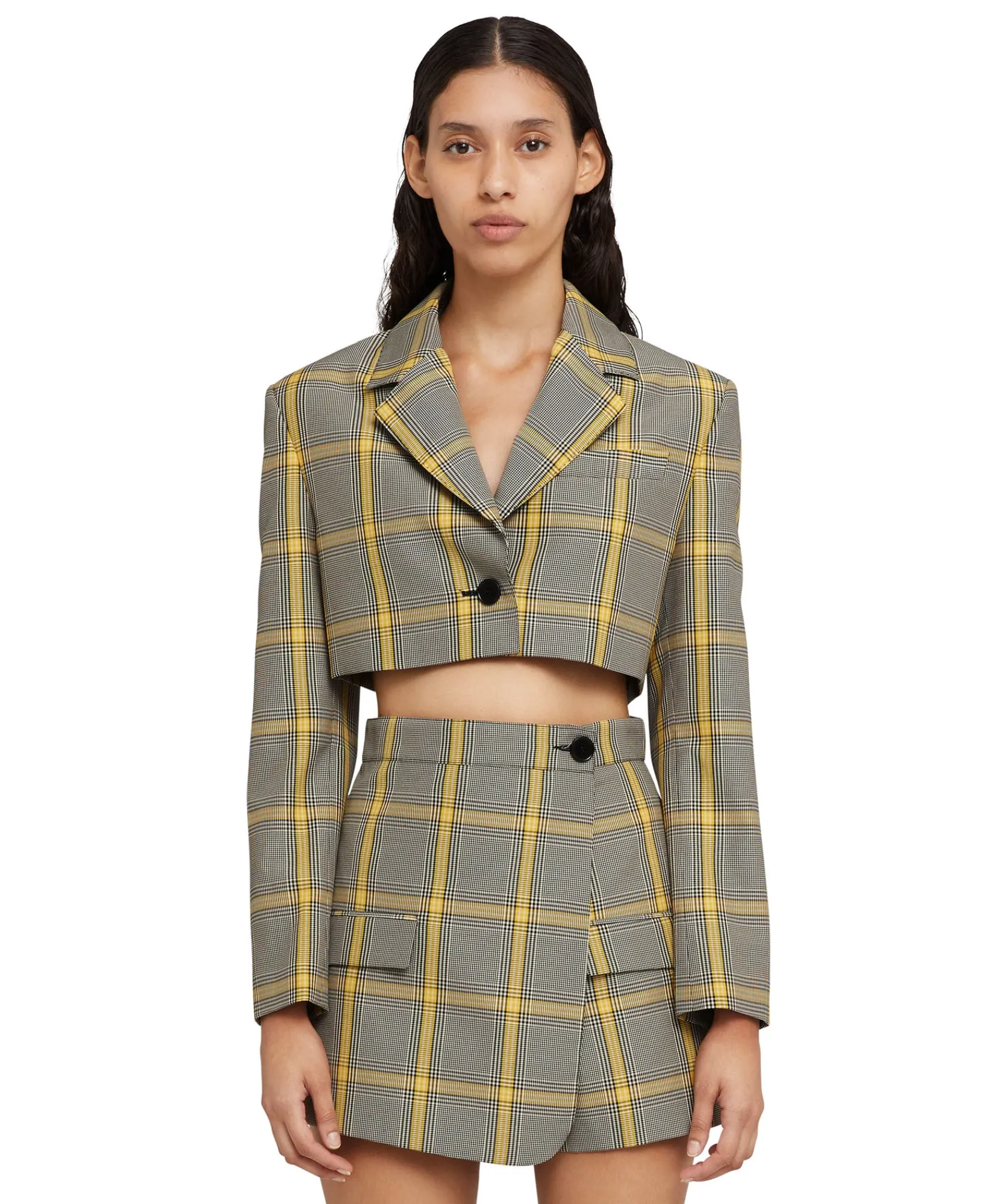 Blazer Crop In Pop Prince Of Wales^MSGM Clearance