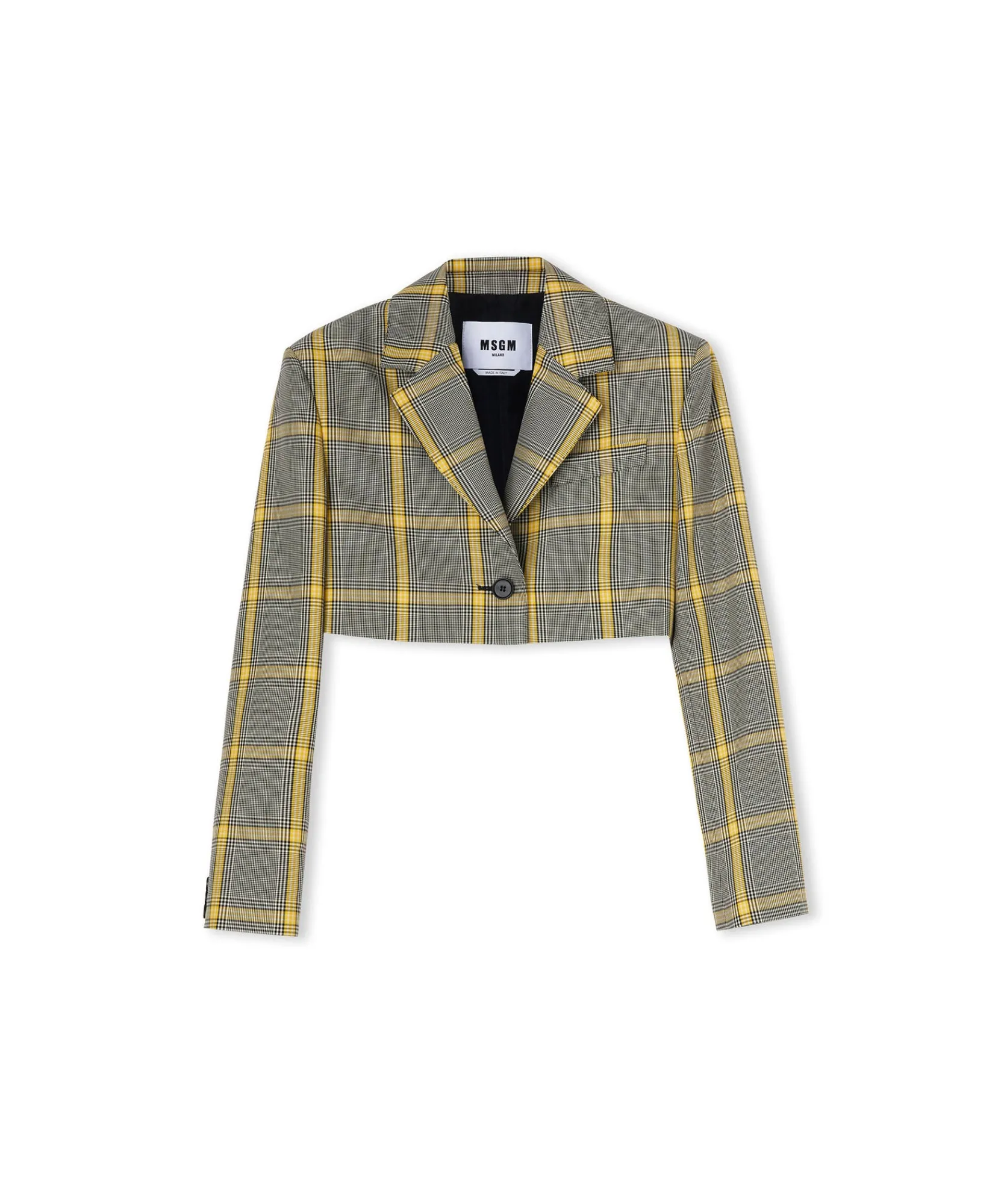 Blazer Crop In Pop Prince Of Wales^MSGM Clearance