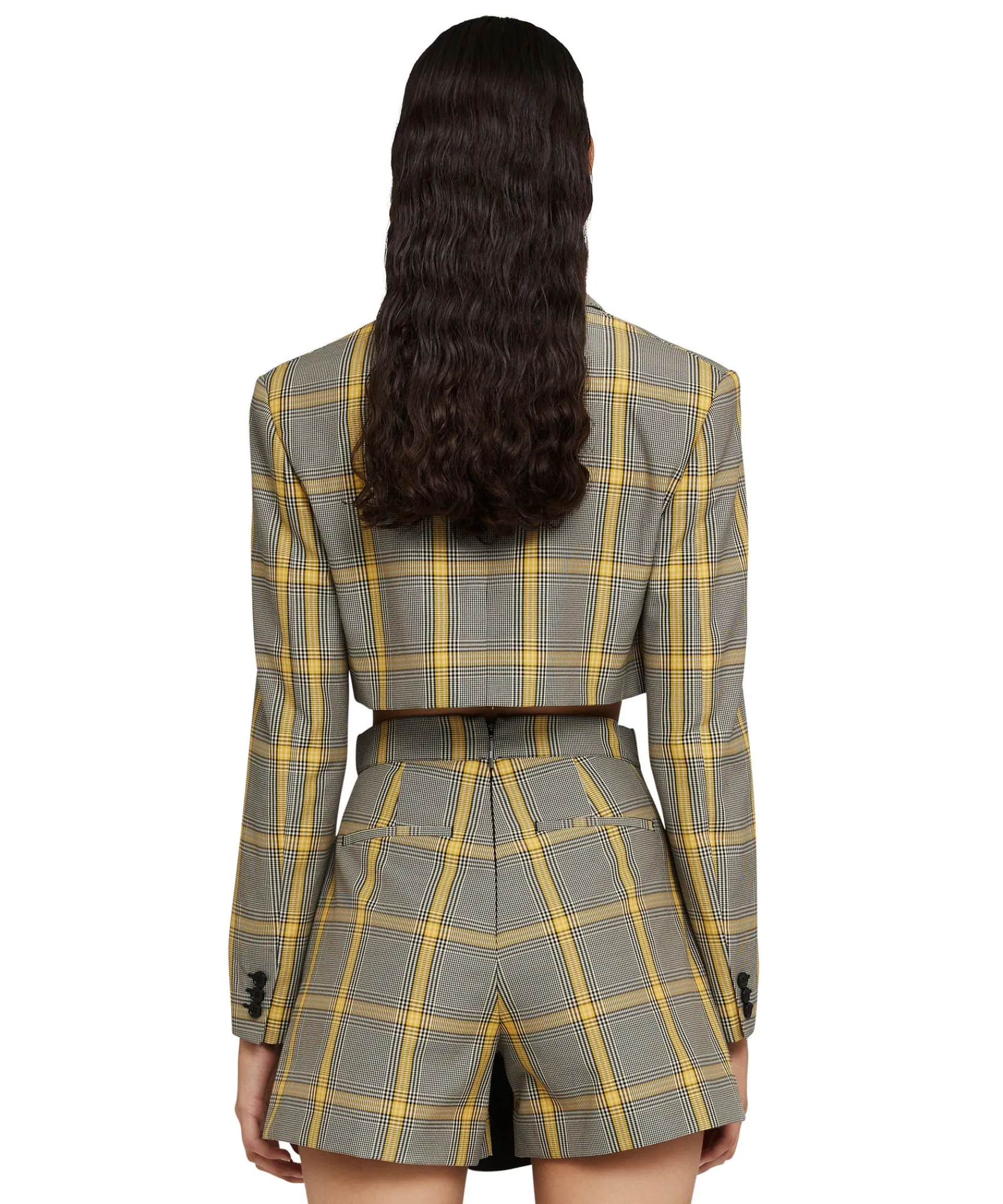 Blazer Crop In Pop Prince Of Wales^MSGM Clearance
