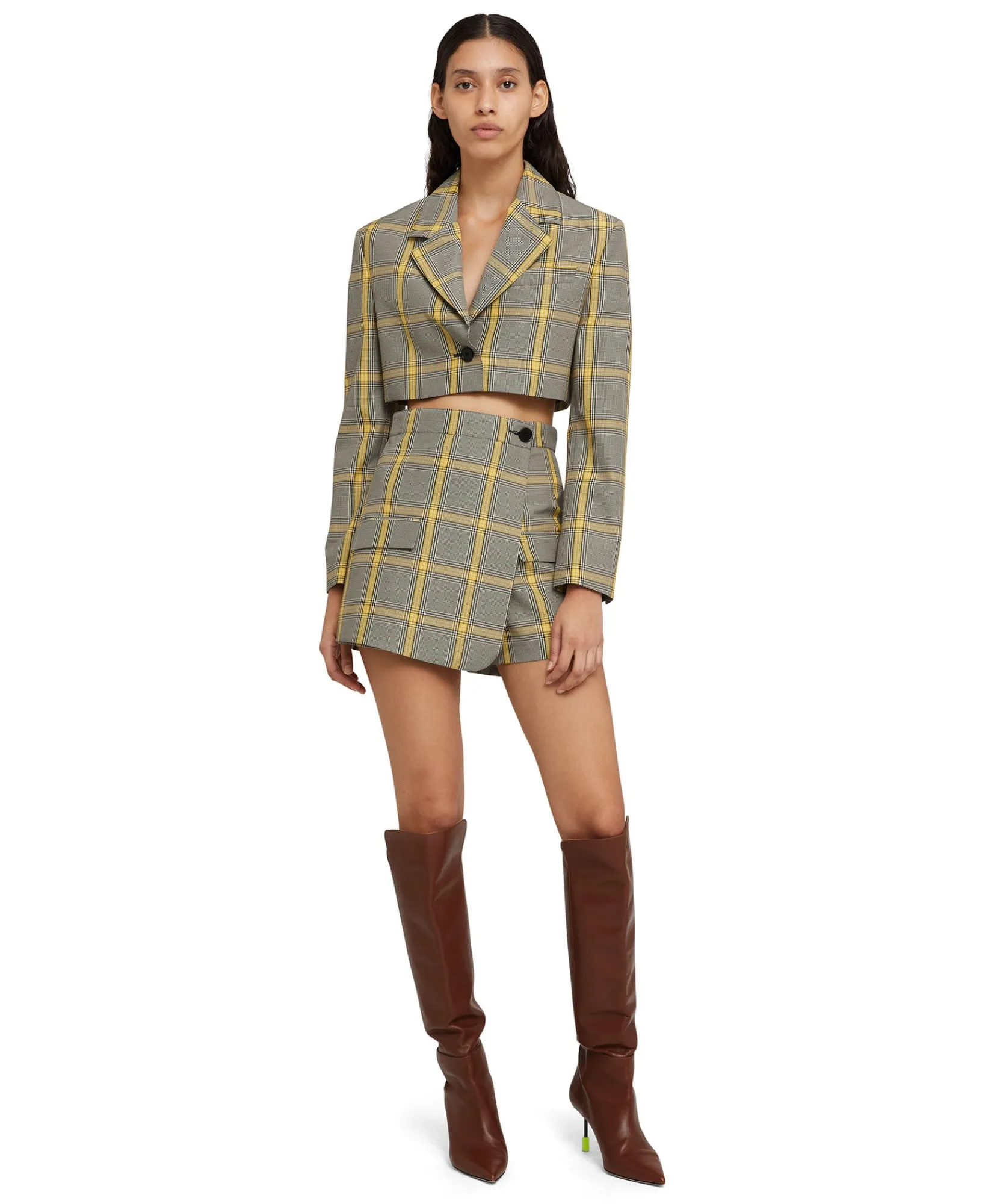 Blazer Crop In Pop Prince Of Wales^MSGM Clearance