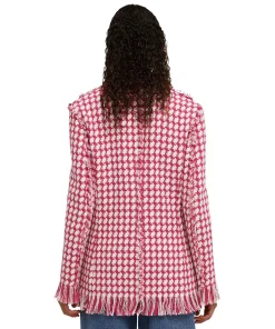 Blazer Doppiopetto Con Collo A Rever In Pied De Poule^MSGM New
