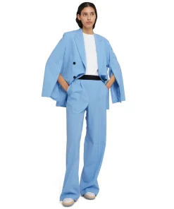 Blazer Doppiopetto In Fresco Lana Con Maniche Apribili^MSGM Cheap