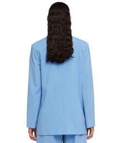 Blazer Doppiopetto In Fresco Lana Con Maniche Apribili^MSGM Cheap