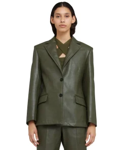 Blazer Monopetto In Eco-Pelle^MSGM Sale