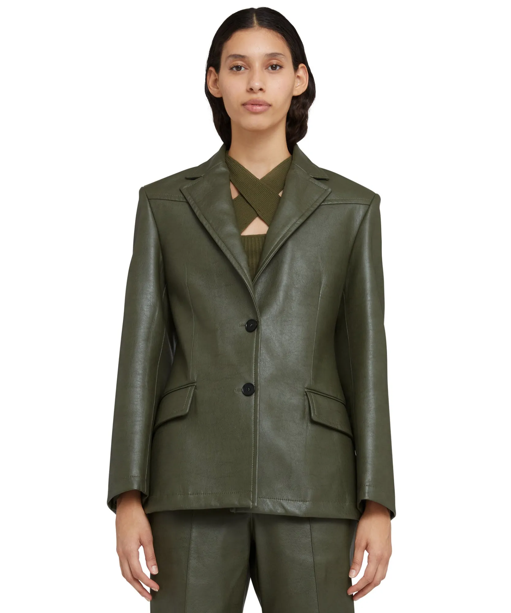 Blazer Monopetto In Eco-Pelle^MSGM Fashion