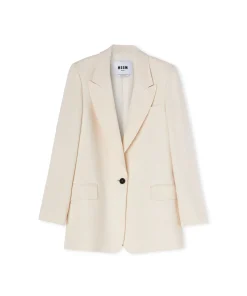 Blazer Monopetto In Viscosa Grezza^MSGM Online