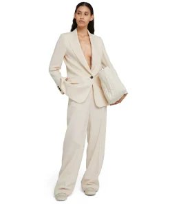 Blazer Monopetto In Viscosa Grezza^MSGM Fashion
