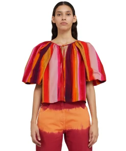 Blusa In Cotone Con Fantasia "Brushed Stripes"^MSGM Fashion