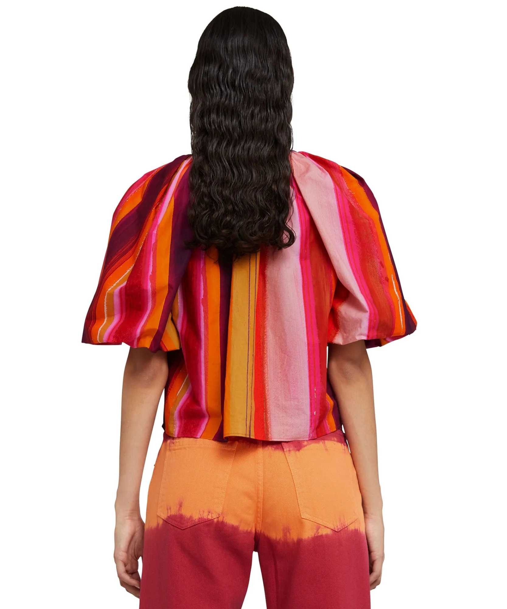 Blusa In Cotone Con Fantasia "Brushed Stripes"^MSGM Best Sale