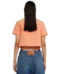 Blusa In Double Crepe Cady Con Rouches Applicate^MSGM Flash Sale