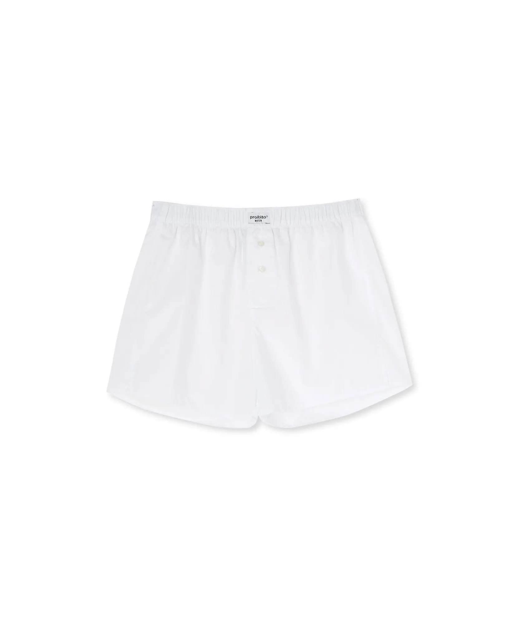 Boxer In Cotone Tinta Unita Con Etichetta "Proibito"^MSGM Discount