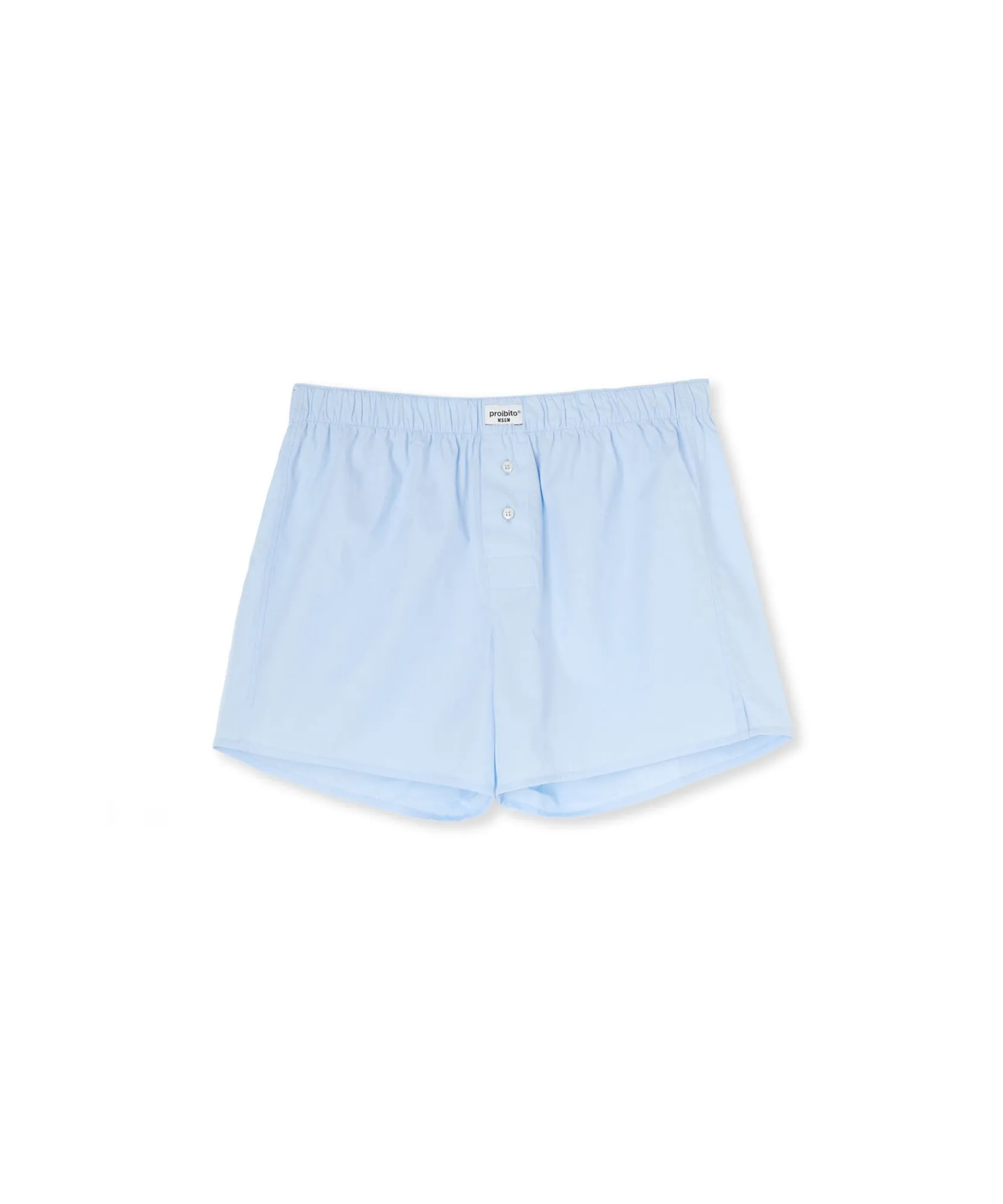 Boxer In Cotone Tinta Unita Con Etichetta "Proibito"^MSGM Cheap