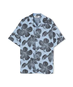 Camicia Bacchettata In Cotone Popeline Con Stampa "Hibiscus"^MSGM Online