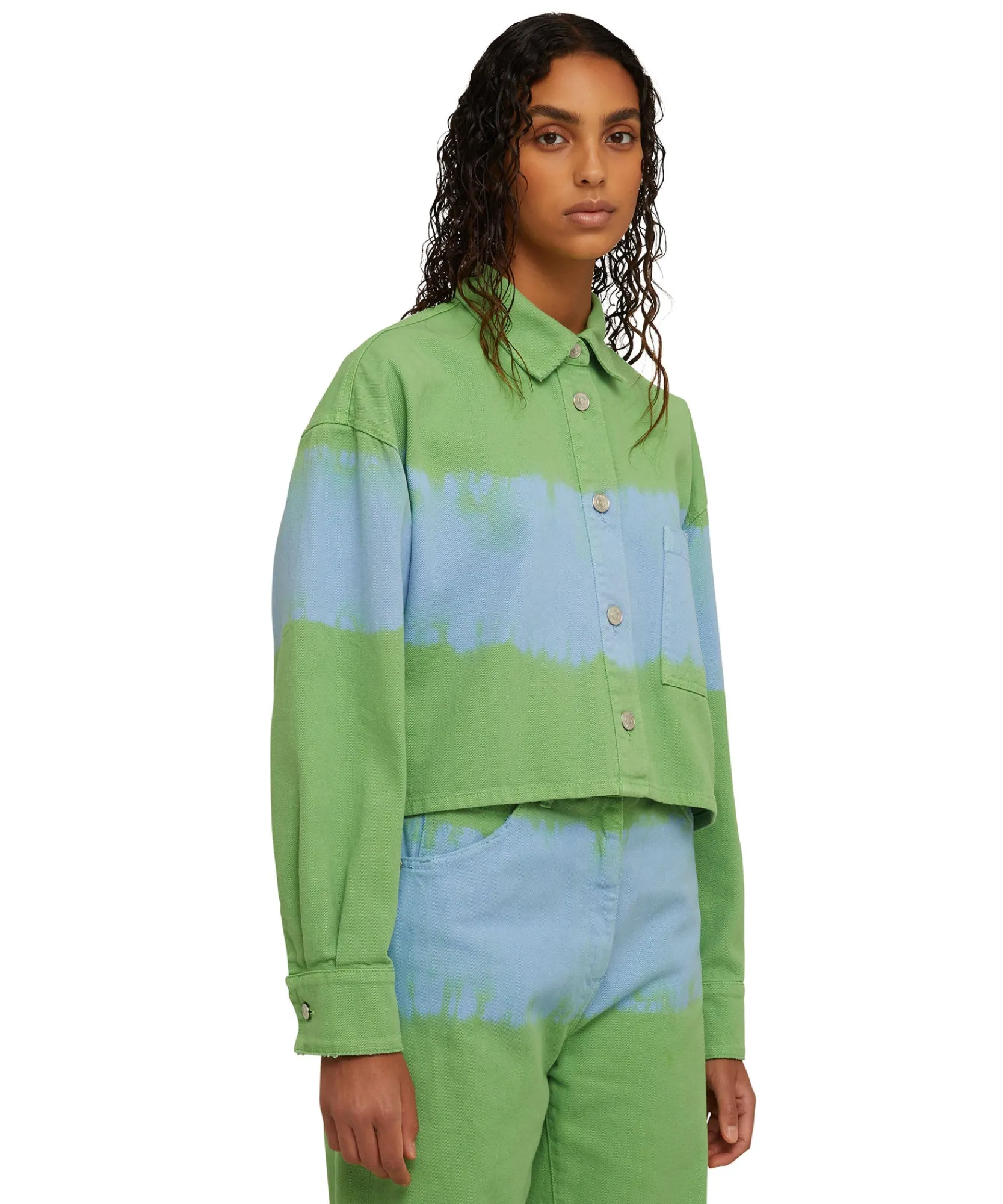 Camicia Crop In Bull Con Lavorazione "Tie Dye Bull"^MSGM Flash Sale