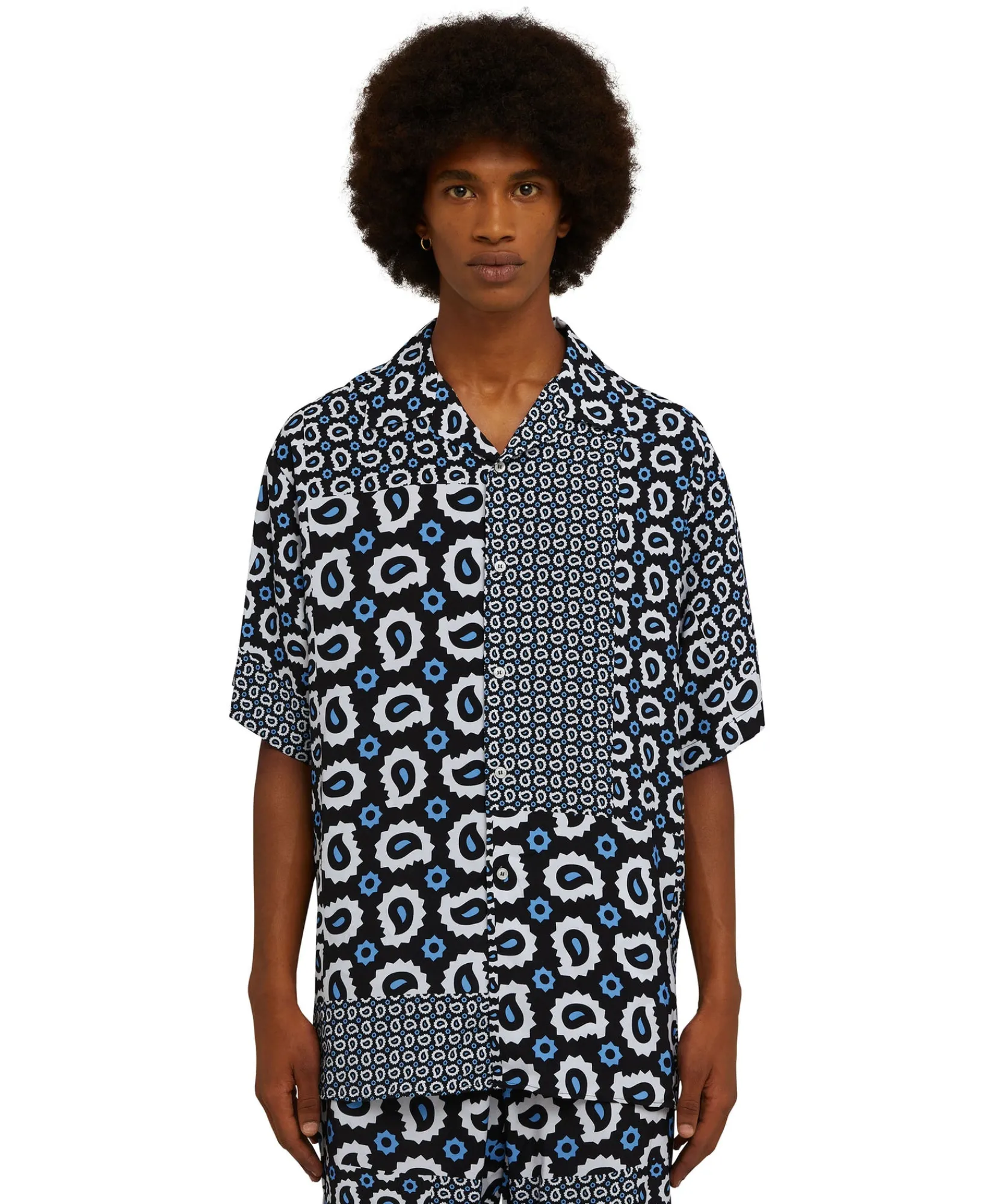 Camicia Fluida In Viscosa Con Stampa "Patchwork Paisley"^MSGM Cheap
