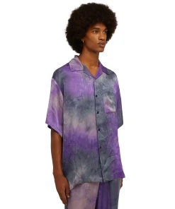 Camicia Fluida In Viscosa Tie Dye A Maniche Corte^MSGM Sale