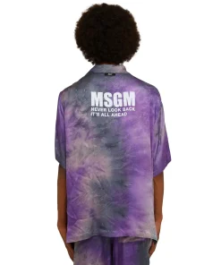 Camicia Fluida In Viscosa Tie Dye A Maniche Corte^MSGM Sale