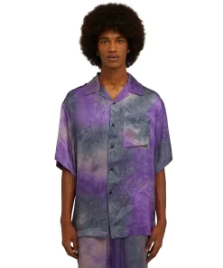 Camicia Fluida In Viscosa Tie Dye A Maniche Corte^MSGM Sale