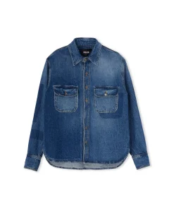 Camicia In Cotone Con Lavorazione A Riserva Patchwork^MSGM Best
