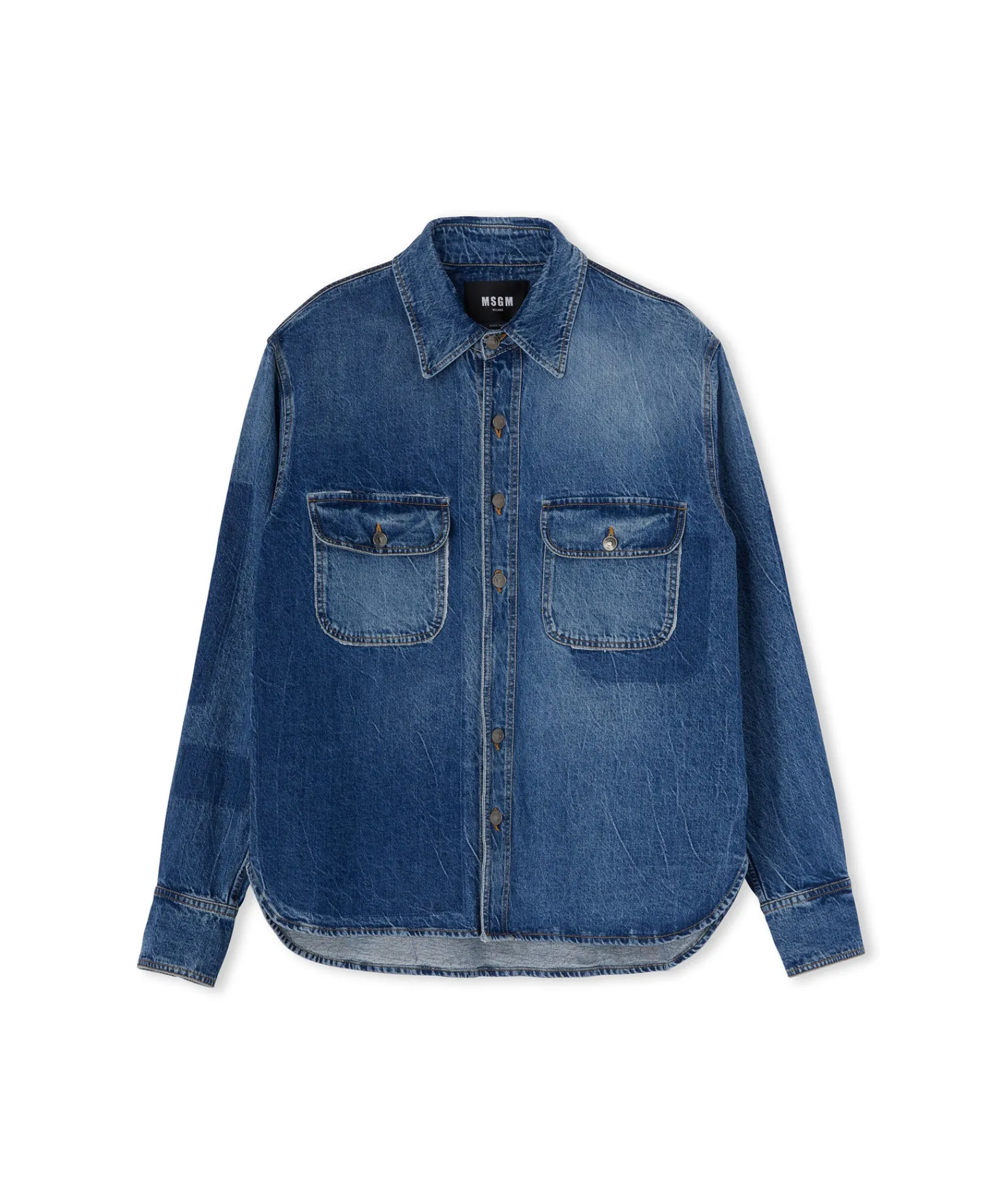 Camicia In Cotone Con Lavorazione A Riserva Patchwork^MSGM Best