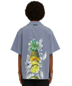 Camicia In Cotone Organico Popeline Con Stampa