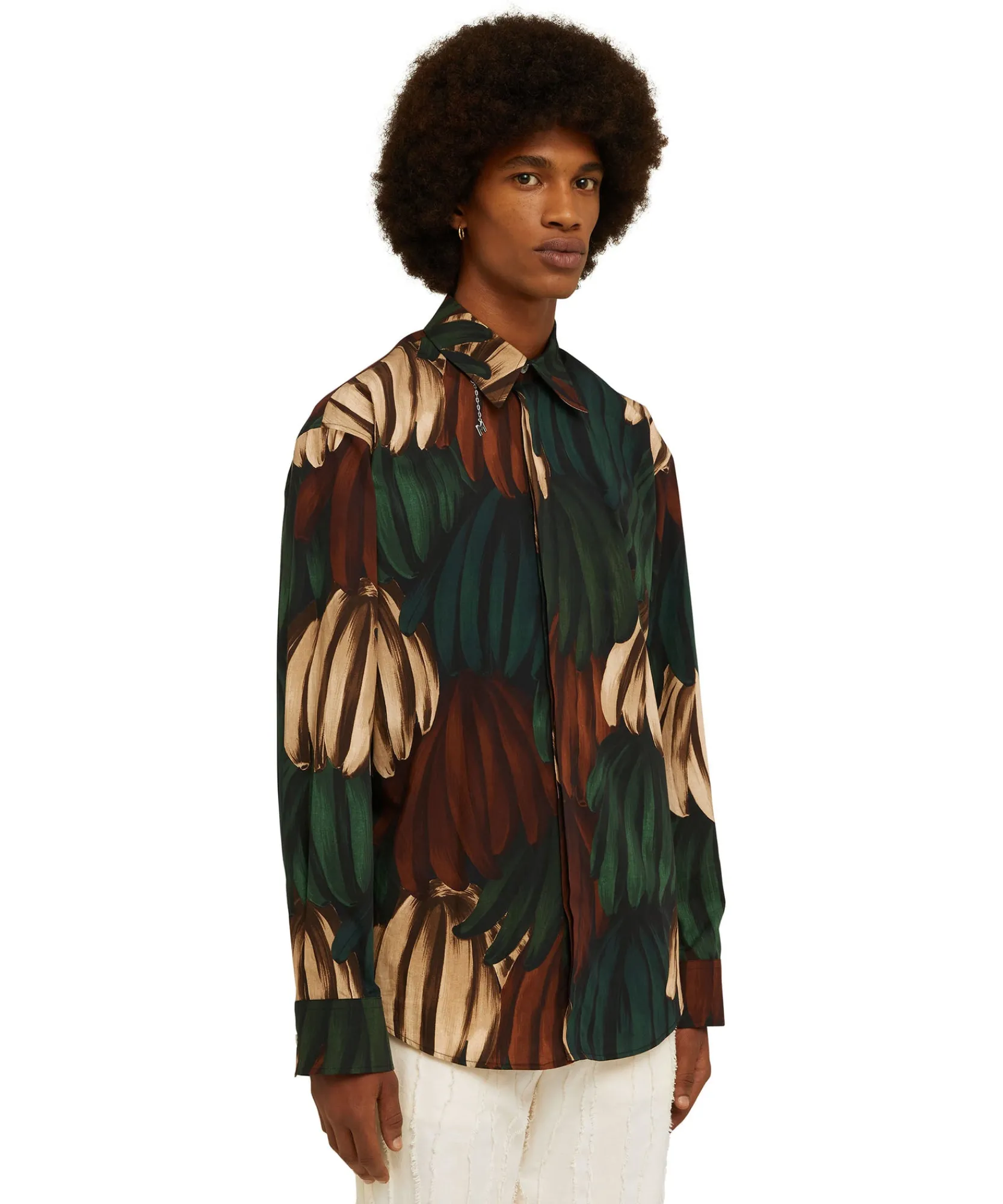 Camicia In Cotone Popeline Con Stampa "Bananas"^MSGM Store