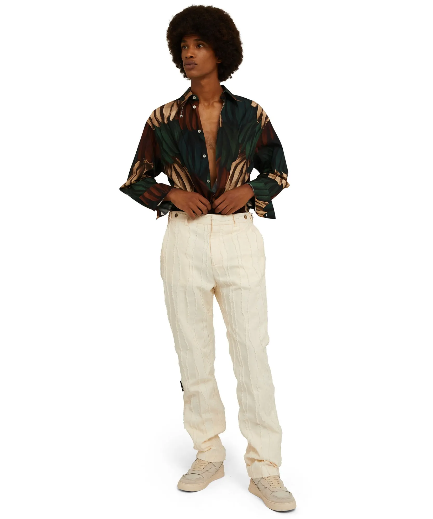 Camicia In Cotone Popeline Con Stampa "Bananas"^MSGM Store