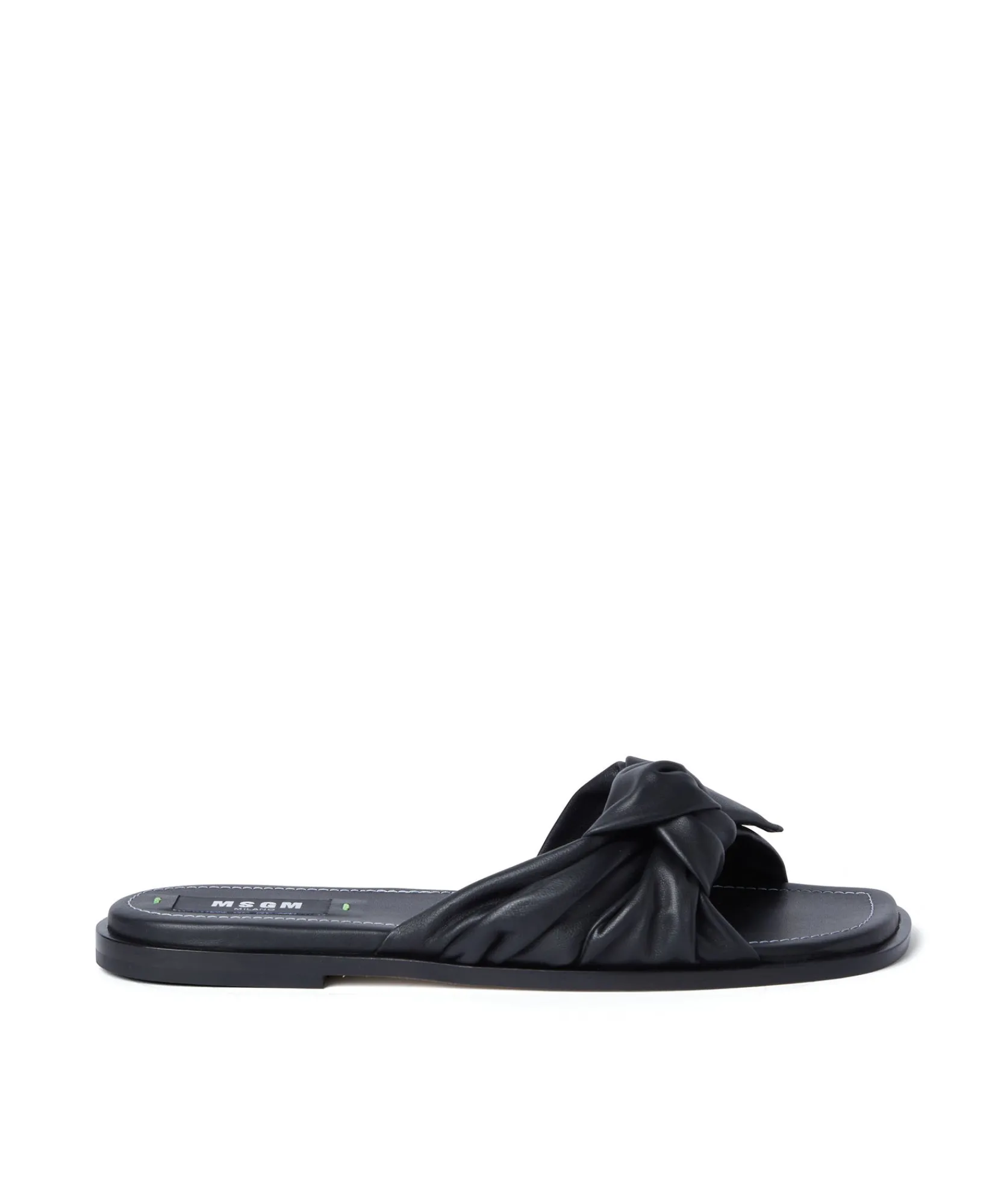 Ciabatta In Nappa Tinta Unita Con Fascia A Nodo^MSGM Outlet