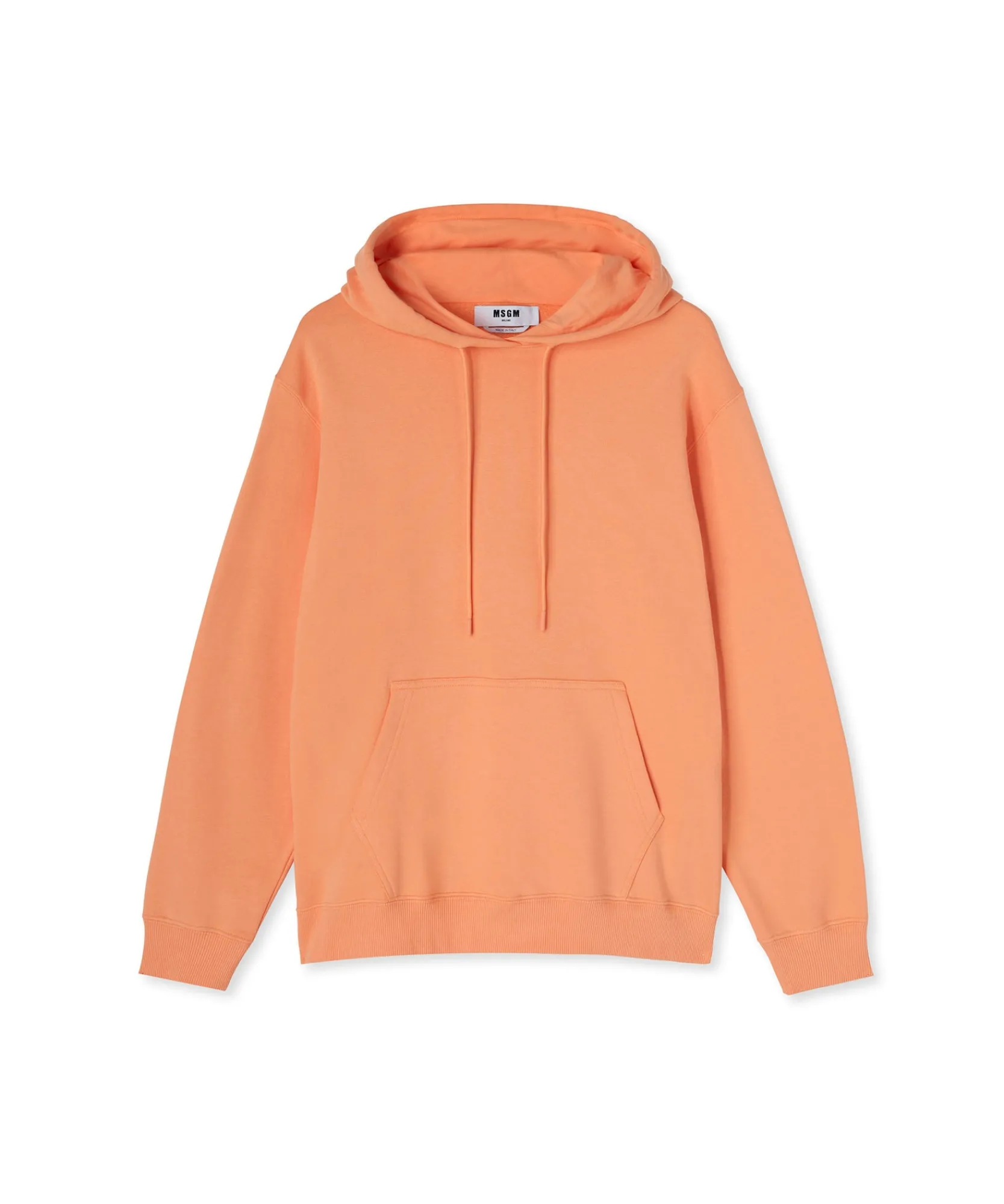 Felpa Con Cappuccio In Cotone Tinta Unita Con Logo ^MSGM Discount