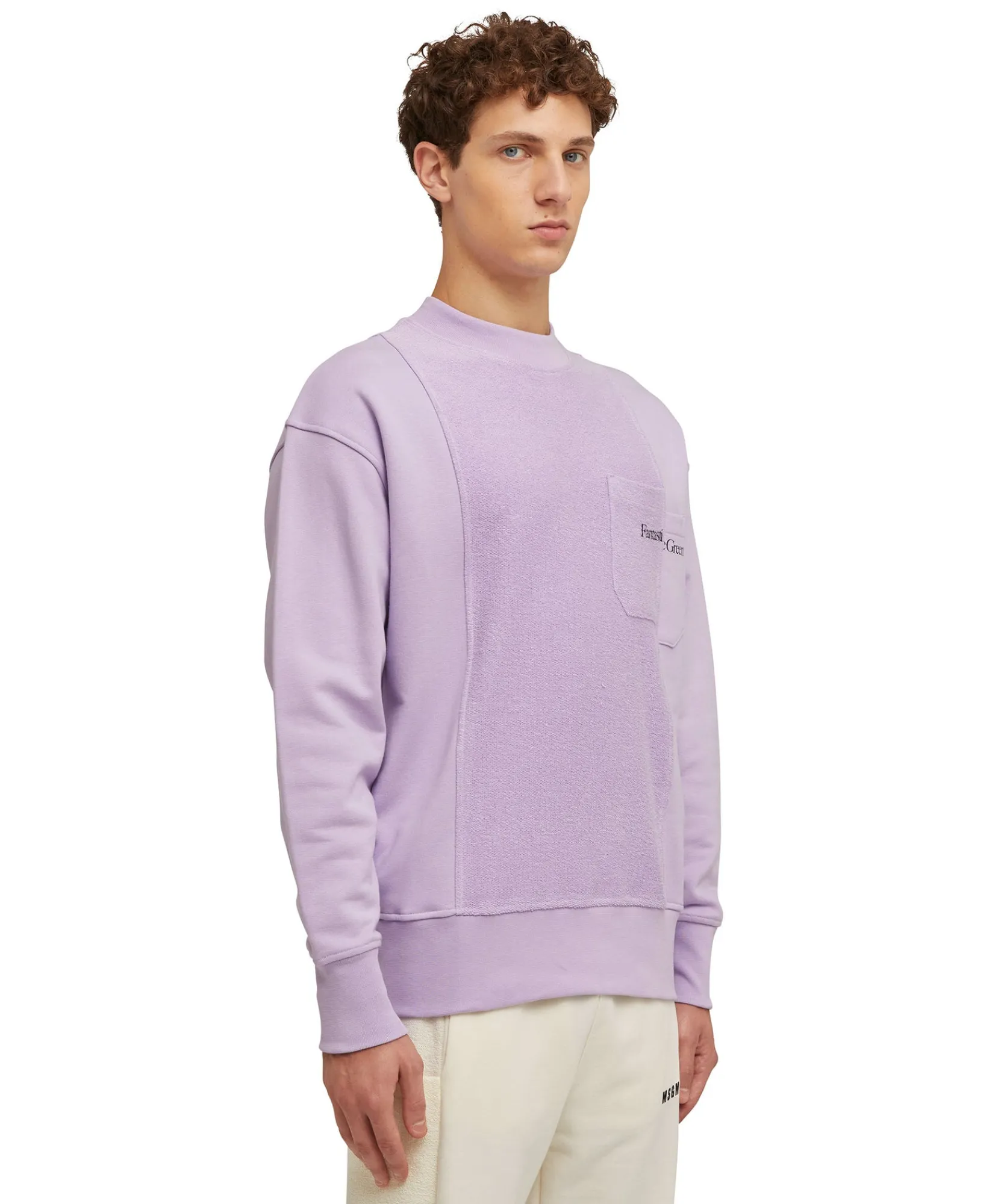 Felpa Girocollo In Cotone Organico Della Capsule Fantastic Green^MSGM Cheap