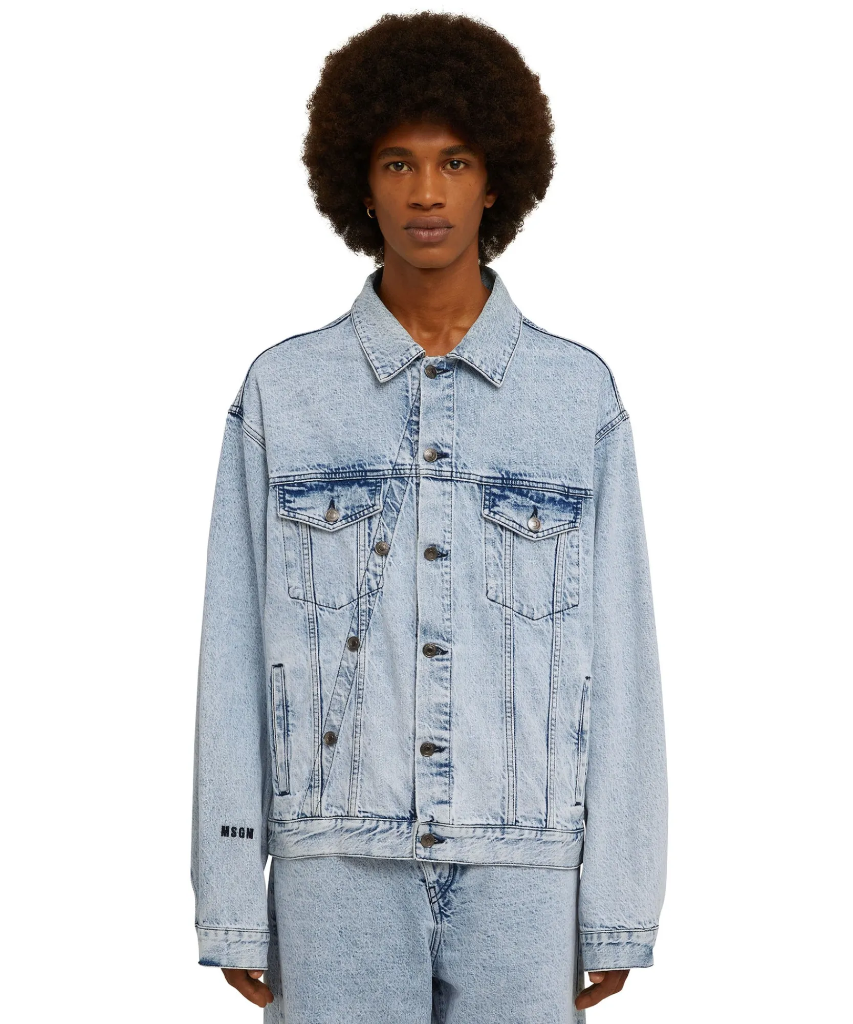 Giacca Di Jeans Con Dopppia Abbottonatura^MSGM Fashion