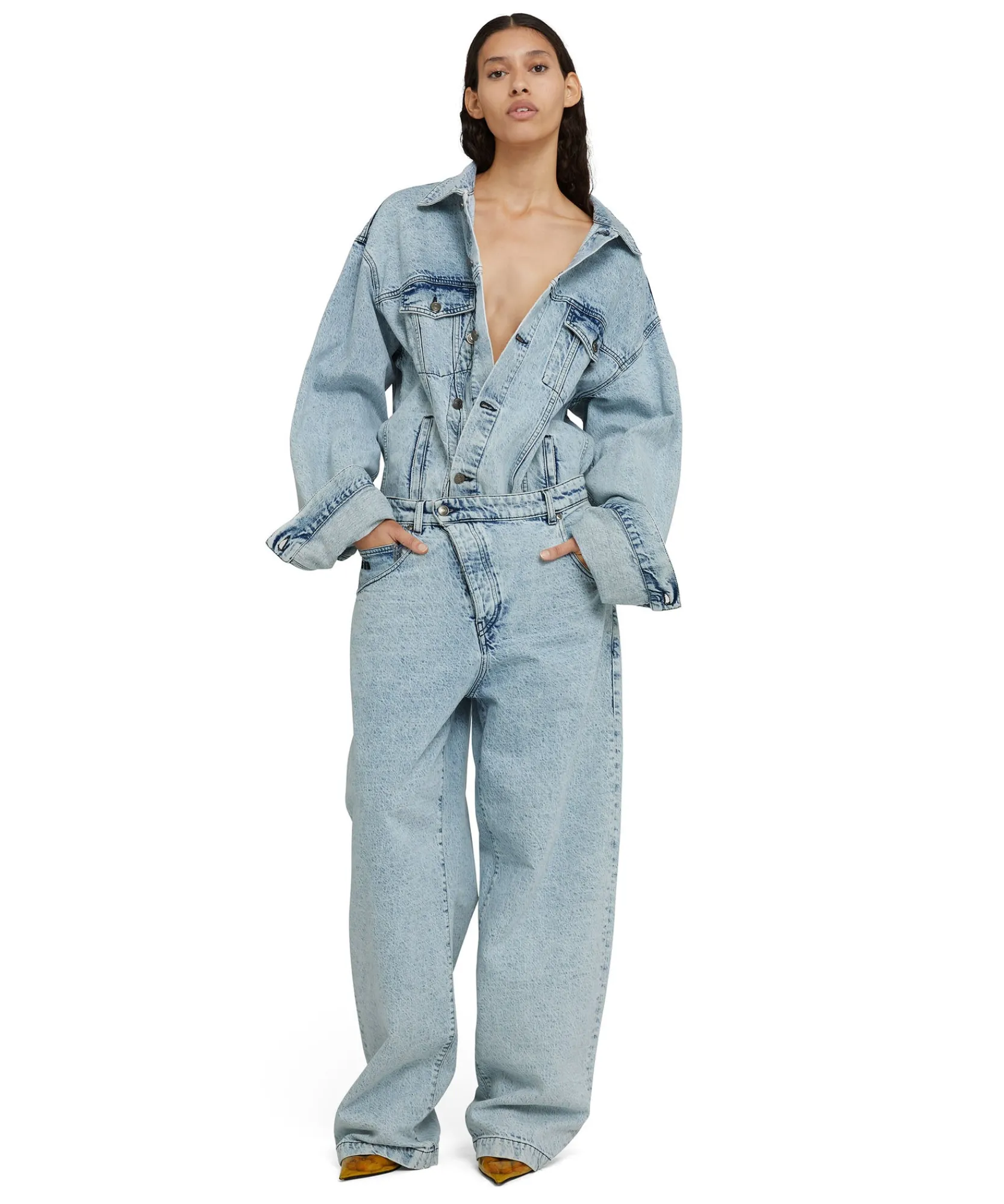Giacca Di Jeans Con Dopppia Abbottonatura^MSGM Outlet