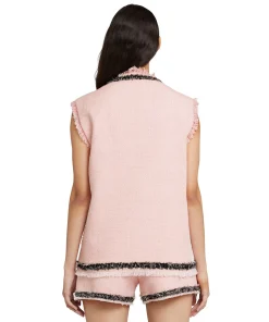 Gilet In Cotone Tweed Con Bordo Trimmed^MSGM Store
