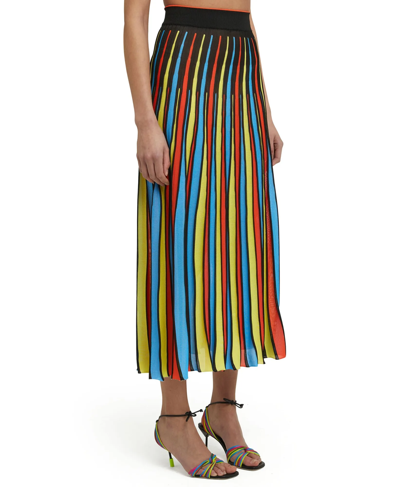Gonna Midi A Ruota In Maglia Di Viscosa^MSGM Cheap