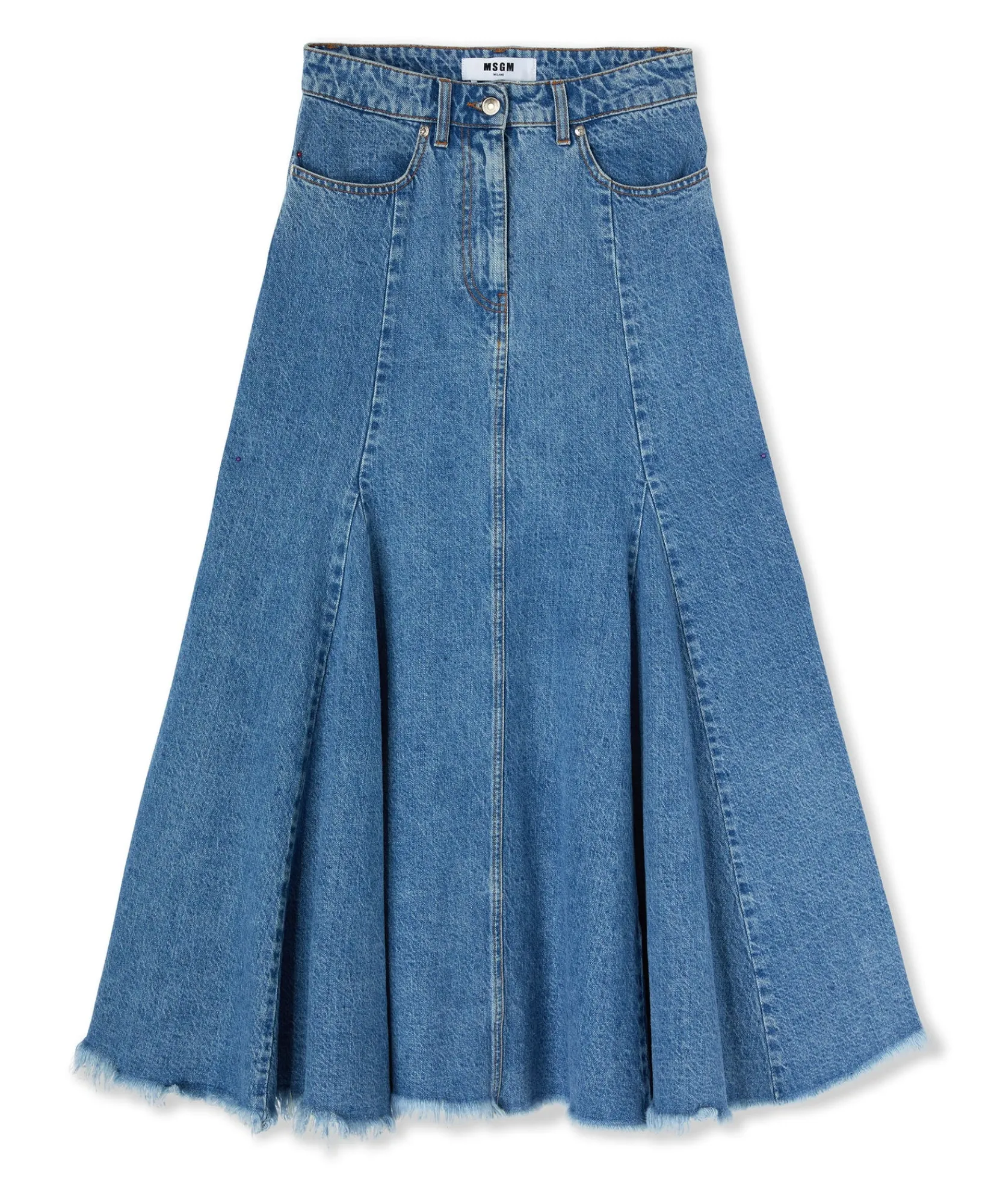 Gonna Midi Di Denim A Ruota^MSGM Discount
