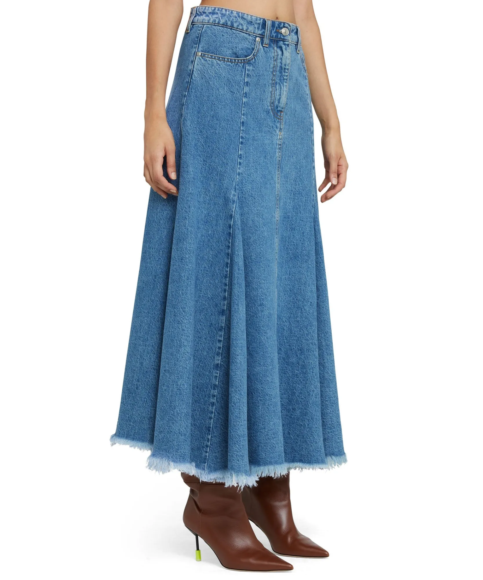 Gonna Midi Di Denim A Ruota^MSGM Discount