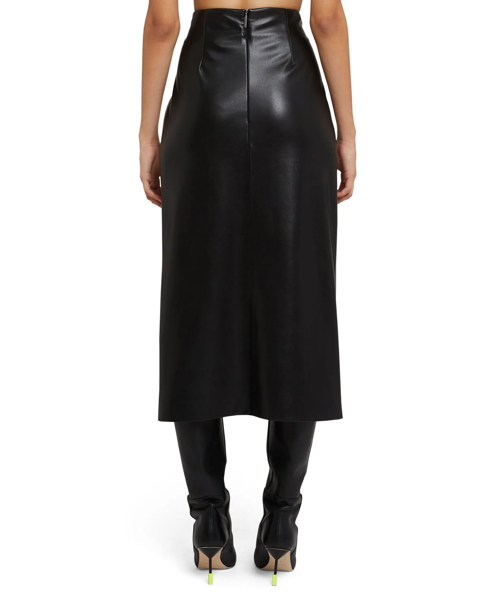 Gonna Midi In Eco-Pelle Con Dettaglio Incrocio^MSGM Best