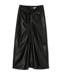 Gonna Midi In Eco-Pelle Con Dettaglio Incrocio^MSGM Flash Sale