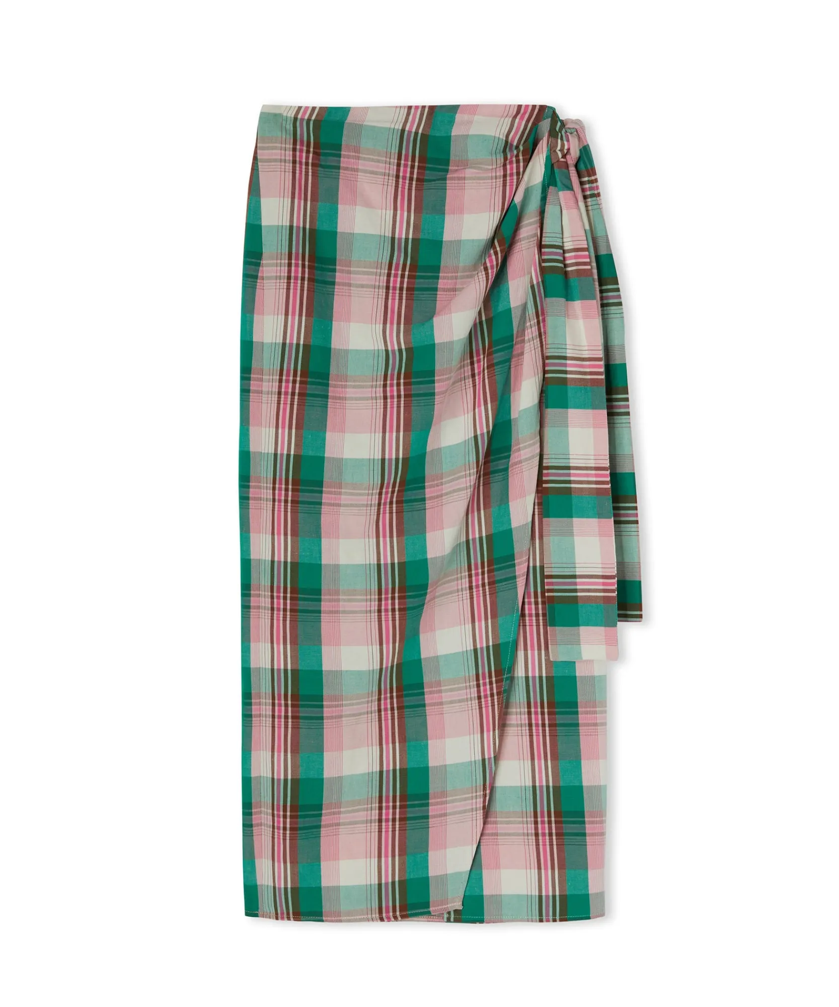 Gonna Midi In Lino Madras Con Design A Portafoglio^MSGM Online