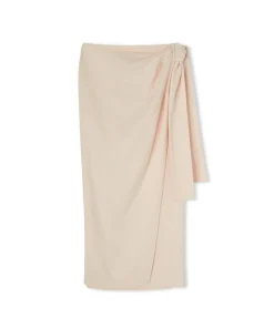 Gonna Midi In Viscosa Grezza Con Design A Portafoglio^MSGM Discount