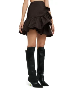 Gonna Mini In Taffeta Con Design A Portafoglio E Rouches Applicate^MSGM Best