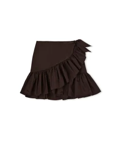 Gonna Mini In Taffeta Con Design A Portafoglio E Rouches Applicate^MSGM Clearance