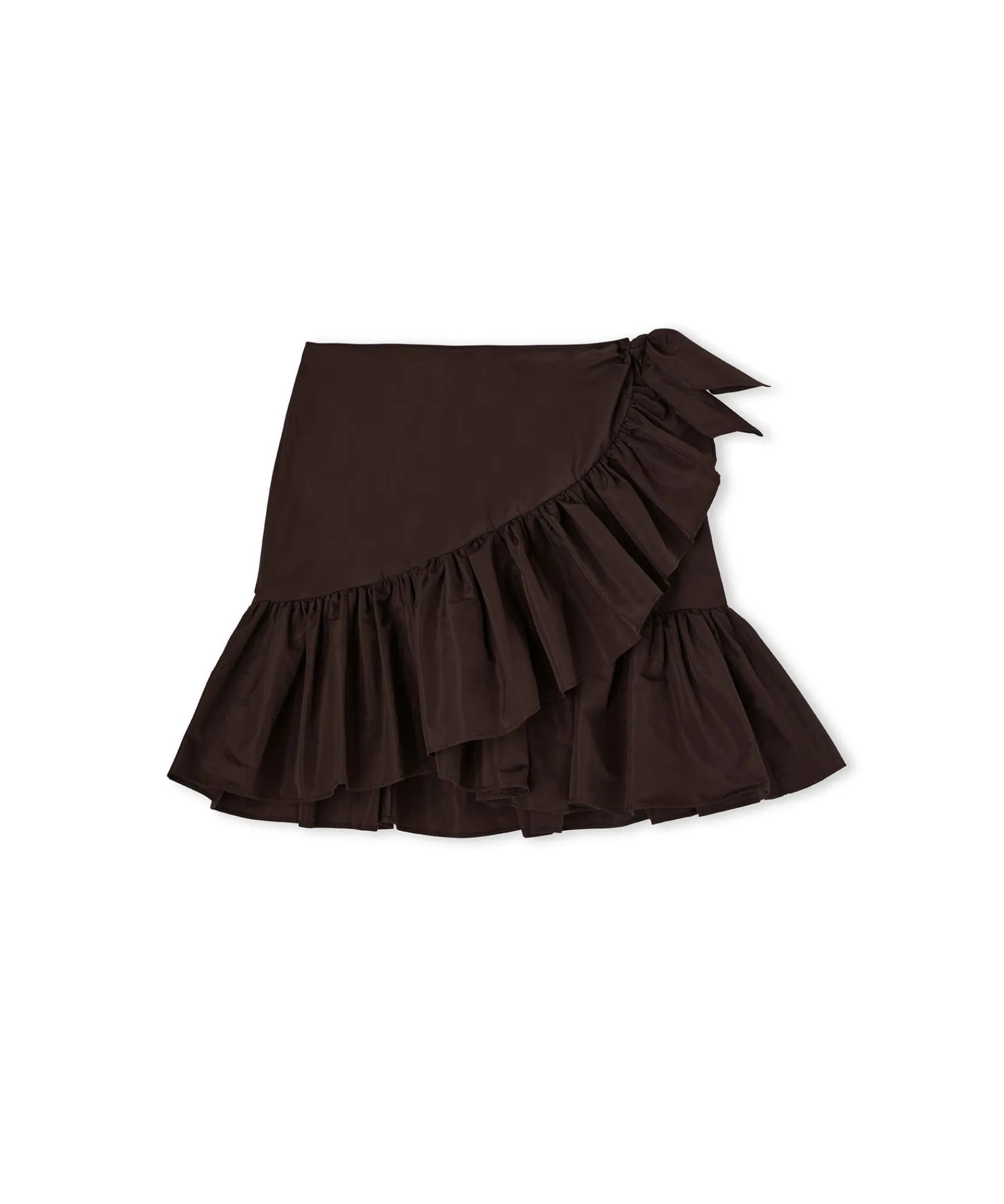 Gonna Mini In Taffeta Con Design A Portafoglio E Rouches Applicate^MSGM Clearance