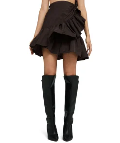Gonna Mini In Taffeta Con Design A Portafoglio E Rouches Applicate^MSGM Clearance