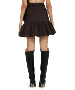 Gonna Mini In Taffeta Con Design A Portafoglio E Rouches Applicate^MSGM Clearance